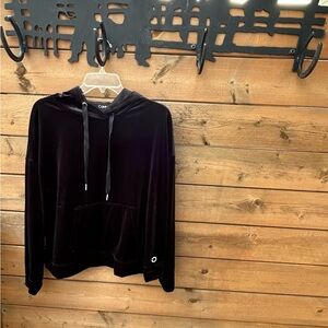 243.Calvin Klein Performance Black Velour Hoodie – Size M